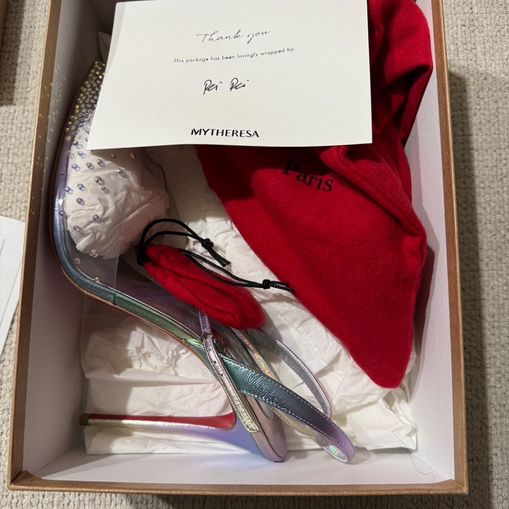 Christian Louboutin Spikaqueen Iridescent BNIB Size 11 - Picture 10 of 17